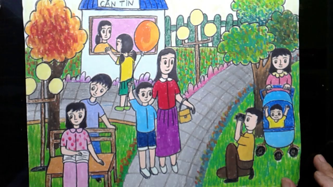 Gợi ý vẽ tranh đề tài cuộc sống quanh em