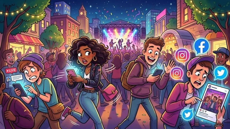 Mạng xã hội khuếch đại FOMO bằng cách liên tục hiển thị những khoảnh khắc đẹp, xu hướng mới và thông tin khiến người dùng khó rời màn hình.